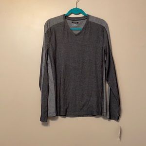 Alfani Gray Long Sleeve Shirt, Medium